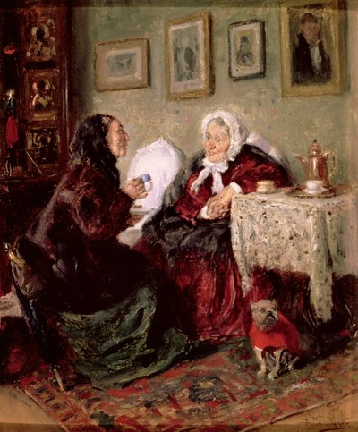 Tete-a-Tete, 1909 door Vladimir Egorovic Makovsky